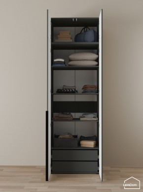 Шкаф с антресолью Linnea MHR-2A-3 2450х800х510 (Графит-М 11.1.25) в Набережных Челнах - naberezhnye-chelny.ok-mebel.com | фото 5