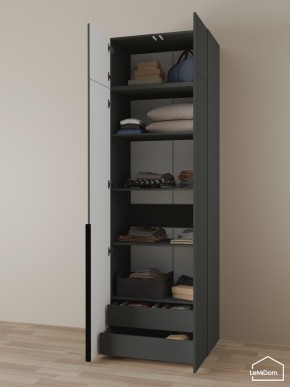 Шкаф с антресолью Linnea MHR-2A-3 2450х800х510 (Графит-М 11.1.25) в Набережных Челнах - naberezhnye-chelny.ok-mebel.com | фото 6