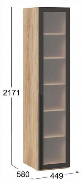 Шкаф-витрина Порто СМ-393.07.008 в Набережных Челнах - naberezhnye-chelny.ok-mebel.com | фото 3