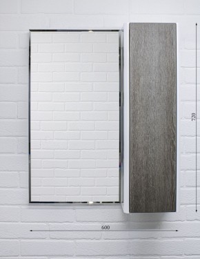 Шкаф-зеркало Uno 60 Дуб серый левый/правый Домино (DU1503HZ) в Набережных Челнах - naberezhnye-chelny.ok-mebel.com | фото 7