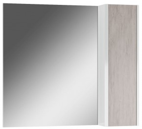 Шкаф-зеркало Uno 80 Дуб серый левый/правый Домино (DU1504HZ) в Набережных Челнах - naberezhnye-chelny.ok-mebel.com | фото 1