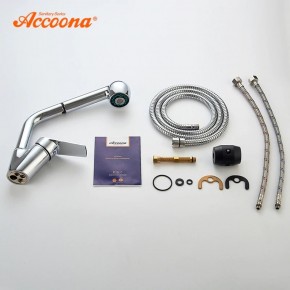 Смеситель для кухни Accoona A5410 с вытягивающейся лейкой в Набережных Челнах - naberezhnye-chelny.ok-mebel.com | фото 3