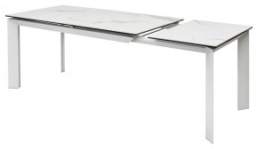Стол CREMONA 140 HIGH GLOSS STATUARIO Белый мрамор глянцевый, керамика/ белый каркас, ®DISAUR в Набережных Челнах - naberezhnye-chelny.ok-mebel.com | фото 8