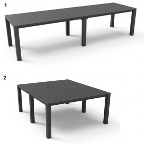 Стол раскладной Джули (Julie Double table 2 configurations) Графит в Набережных Челнах - naberezhnye-chelny.ok-mebel.com | фото 1