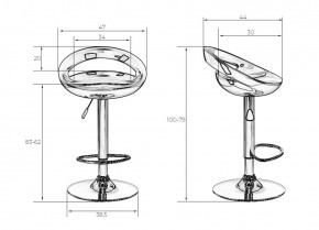 Стул барный DOBRIN DISCO, бордовый металлик в Набережных Челнах - naberezhnye-chelny.ok-mebel.com | фото 7