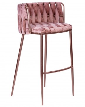 Стул барный DOBRIN EMMA ROSE GOLD, розовый велюр (VF-10) в Набережных Челнах - naberezhnye-chelny.ok-mebel.com | фото 2