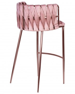 Стул барный DOBRIN EMMA ROSE GOLD, розовый велюр (VF-10) в Набережных Челнах - naberezhnye-chelny.ok-mebel.com | фото 4
