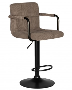 Стул барный DOBRIN KRUGER ARM BLACK, какао вельвет (LAR-E2041-05) в Набережных Челнах - naberezhnye-chelny.ok-mebel.com | фото 2