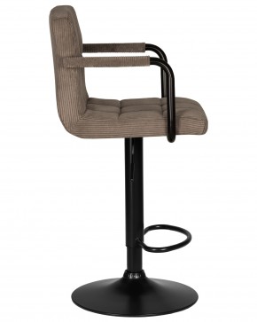 Стул барный DOBRIN KRUGER ARM BLACK, какао вельвет (LAR-E2041-05) в Набережных Челнах - naberezhnye-chelny.ok-mebel.com | фото 3