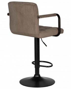 Стул барный DOBRIN KRUGER ARM BLACK, какао вельвет (LAR-E2041-05) в Набережных Челнах - naberezhnye-chelny.ok-mebel.com | фото 4