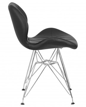 Стул обеденный DOBRIN BUTTERFLY CHROME, ножки хром, цвет чёрный в Набережных Челнах - naberezhnye-chelny.ok-mebel.com | фото 3