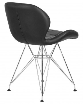 Стул обеденный DOBRIN BUTTERFLY CHROME, ножки хром, цвет чёрный в Набережных Челнах - naberezhnye-chelny.ok-mebel.com | фото 4