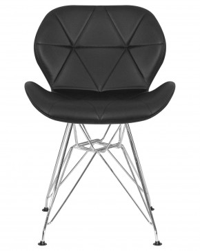Стул обеденный DOBRIN BUTTERFLY CHROME, ножки хром, цвет чёрный в Набережных Челнах - naberezhnye-chelny.ok-mebel.com | фото 7