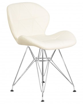 Стул обеденный DOBRIN BUTTERFLY CHROME, ножки хром, цвет кремовый в Набережных Челнах - naberezhnye-chelny.ok-mebel.com | фото 2