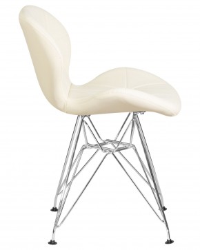 Стул обеденный DOBRIN BUTTERFLY CHROME, ножки хром, цвет кремовый в Набережных Челнах - naberezhnye-chelny.ok-mebel.com | фото 3