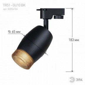 Светильник на штанге Эра  TR51 - GU10 BK в Набережных Челнах - naberezhnye-chelny.ok-mebel.com | фото 4