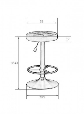 Табурет барный DOBRIN BRUNO LM-5008 (коричневый) в Набережных Челнах - naberezhnye-chelny.ok-mebel.com | фото 2