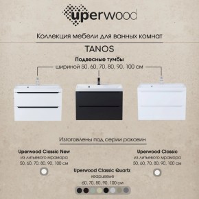 Тумба под раковину Uperwood Tanos 70 см, подвесная, белая/графит в Набережных Челнах - naberezhnye-chelny.ok-mebel.com | фото 10