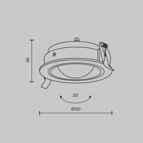 Встраиваемый светильник Maytoni Lens DL105-12W4K-W в Набережных Челнах - naberezhnye-chelny.ok-mebel.com | фото 8