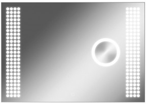 Зеркало Cosmo 100 alum (линза) с подсветкой Sansa (SCL1026Z) в Набережных Челнах - naberezhnye-chelny.ok-mebel.com | фото