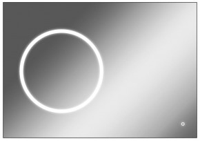 Зеркало Eclipse 100 black с подсветкой Sansa (SE1032Z) в Набережных Челнах - naberezhnye-chelny.ok-mebel.com | фото 1