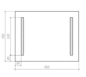 Зеркало Good Light 2-90 с подсветкой Домино (GL7015Z) в Набережных Челнах - naberezhnye-chelny.ok-mebel.com | фото 6