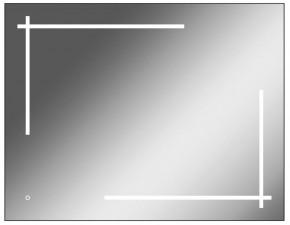 Зеркало Ray 90 black с подсветкой Sansa (SR1036Z) в Набережных Челнах - naberezhnye-chelny.ok-mebel.com | фото 1
